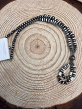 Load image into Gallery viewer, Western Faux Sterling Pearl Teardrop & White Stone Necklace - 21 inch + 3