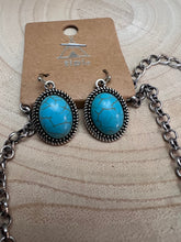 Load image into Gallery viewer, Western Buffalo Coin Faux Lariat Necklace & Earring Set - 26 inch + 3