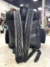 Load image into Gallery viewer, Black Suede leather Boot Stitch Backpack