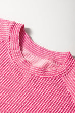 Load image into Gallery viewer, Luxury Solid Corded Short Sleeve T Shirt And Wide Leg Pants Set