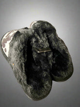 Load image into Gallery viewer, Cow Print Faux Fur Slippers - Black and white