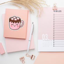 Load image into Gallery viewer, Cute Hot Cocoa Vinyl Sticker, 3" x 2.8"