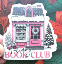 Load image into Gallery viewer, Holiday Book Club Sticker, 2.8" x 3.0"
