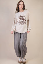 Load image into Gallery viewer, Wild West Cowgirls Graphic Knit Top - Taupe or Olive