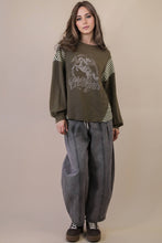 Load image into Gallery viewer, Wild West Cowgirls Graphic Knit Top - Taupe or Olive