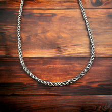 Load image into Gallery viewer, Oxidized 16 inch Sterling rope chain - 1.35 mm