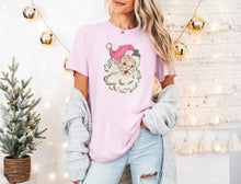 Load image into Gallery viewer, Pink Santa Hat T-shirt
