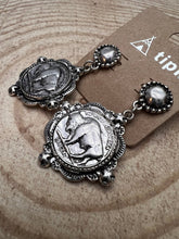 Load image into Gallery viewer, Western Faux Buffalo Coin Stud Earrings