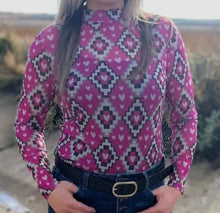 Load image into Gallery viewer, Pink Diamond Hearts Mesh Long Sleeve
