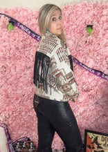 Load image into Gallery viewer, Aztec &amp; Fringe Shacket
