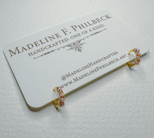 Load image into Gallery viewer, Pink opal huggies
