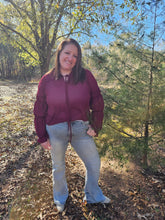 Load image into Gallery viewer, Burgundy 🔴 Sheer Blouse
