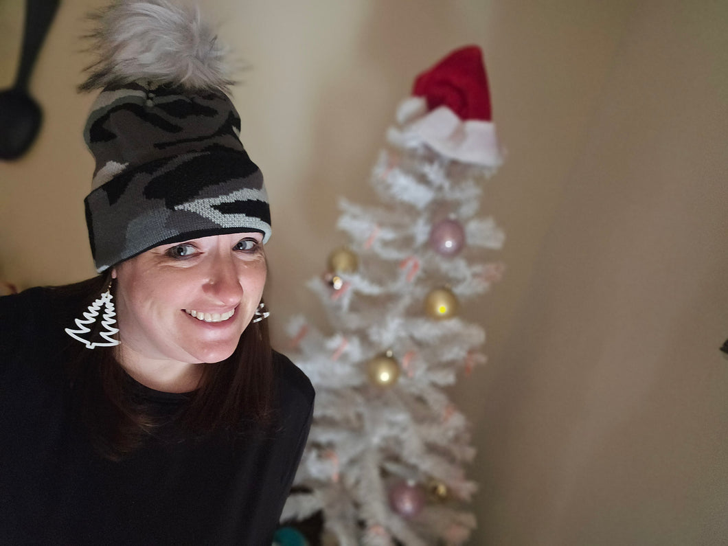 Grey, Black ⚫️ & White ⚪️  Beanie