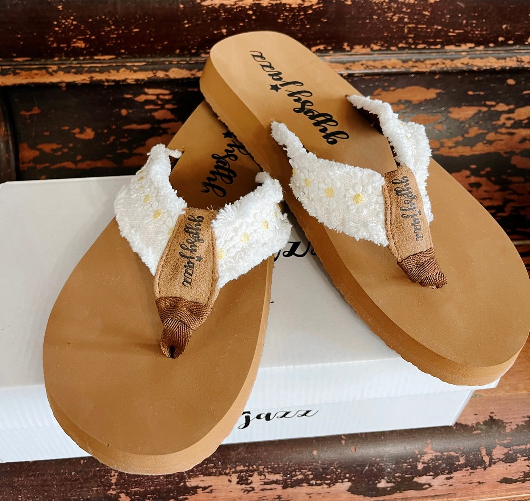 Gypsy Jazz Sandals With Daisy Straps