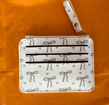 Load image into Gallery viewer, White With Grey Bows Card Holder
