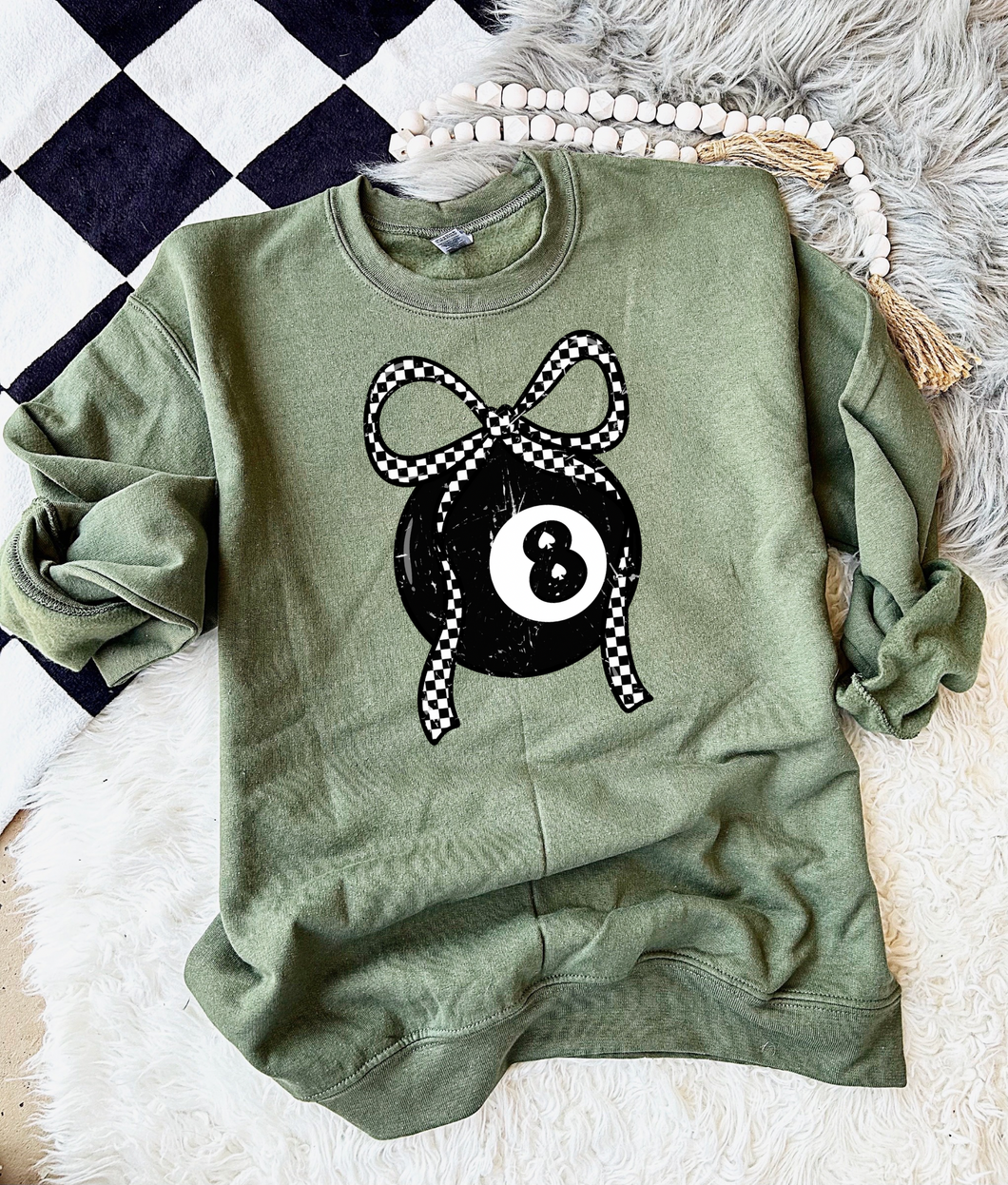 Checkered 8Ball Crewneck
