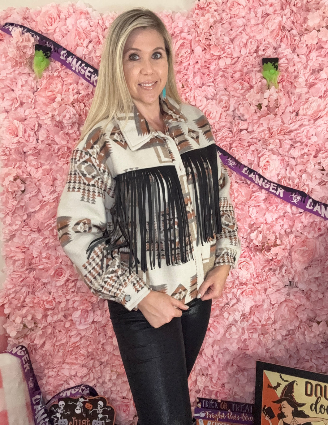 Aztec & Fringe Shacket