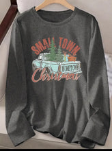 Load image into Gallery viewer, Grey Long Sleeve “Small Town Christmas” Shirt
