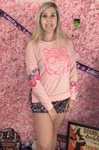 Load image into Gallery viewer, Merigold Kiss Sequin Embroidery Sweatshirt in Peach
