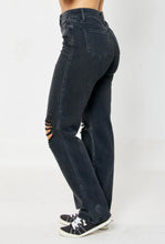 Load image into Gallery viewer, Judy Blue Black Distresed Jeans
