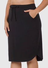 Load image into Gallery viewer, Black Drawstring Skirt With Pockets

