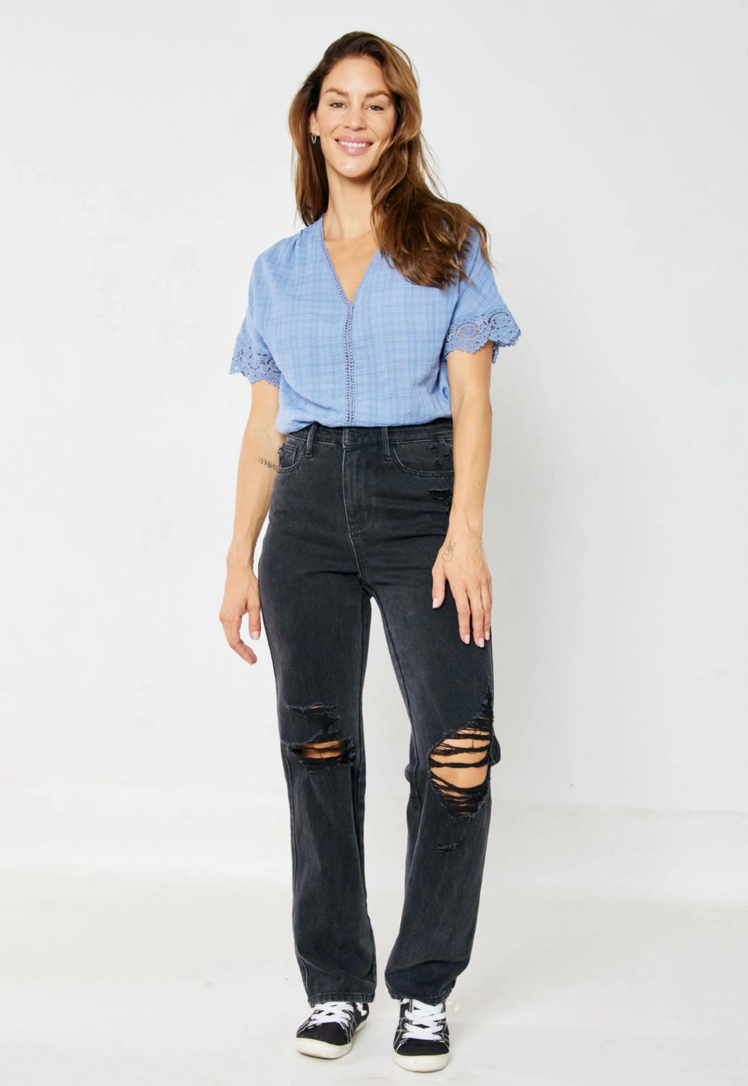 Judy Blue Black Distresed Jeans