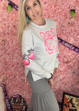 Load image into Gallery viewer, Merigold Kiss Sequin Embroidery Sweatshirt in Grey
