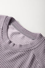 Load image into Gallery viewer, Luxury Solid Corded Short Sleeve T Shirt And Wide Leg Pants Set
