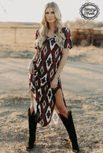 Load image into Gallery viewer, Red/White/Black Aztec Printed Maxi
