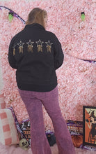 Load image into Gallery viewer, Black Denim Western Themed Jacket With Stars &amp; Detailed Back
