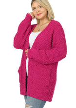 Load image into Gallery viewer, Magenta Popcorn 🍿 Style Cardigan
