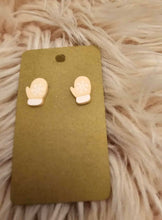 Load image into Gallery viewer, Pink Snowflake ❄️ Mitten Earrings
