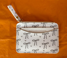 Load image into Gallery viewer, White With Grey Bows Card Holder
