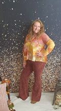 Load image into Gallery viewer, Tie Dye Waffle Knit Top With Criss Cross Front &amp; Hood
