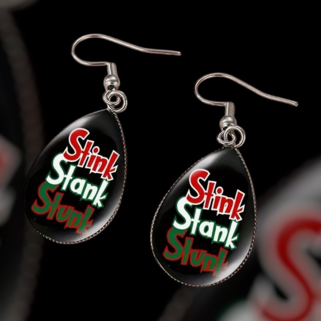 Stink Stank Stunk “Grinch” Earrings in Black