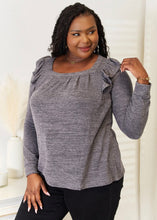 Load image into Gallery viewer, Grey Ruffle Detail Longsleeve
