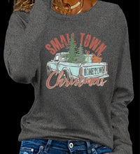 Load image into Gallery viewer, Grey Long Sleeve “Small Town Christmas” Shirt
