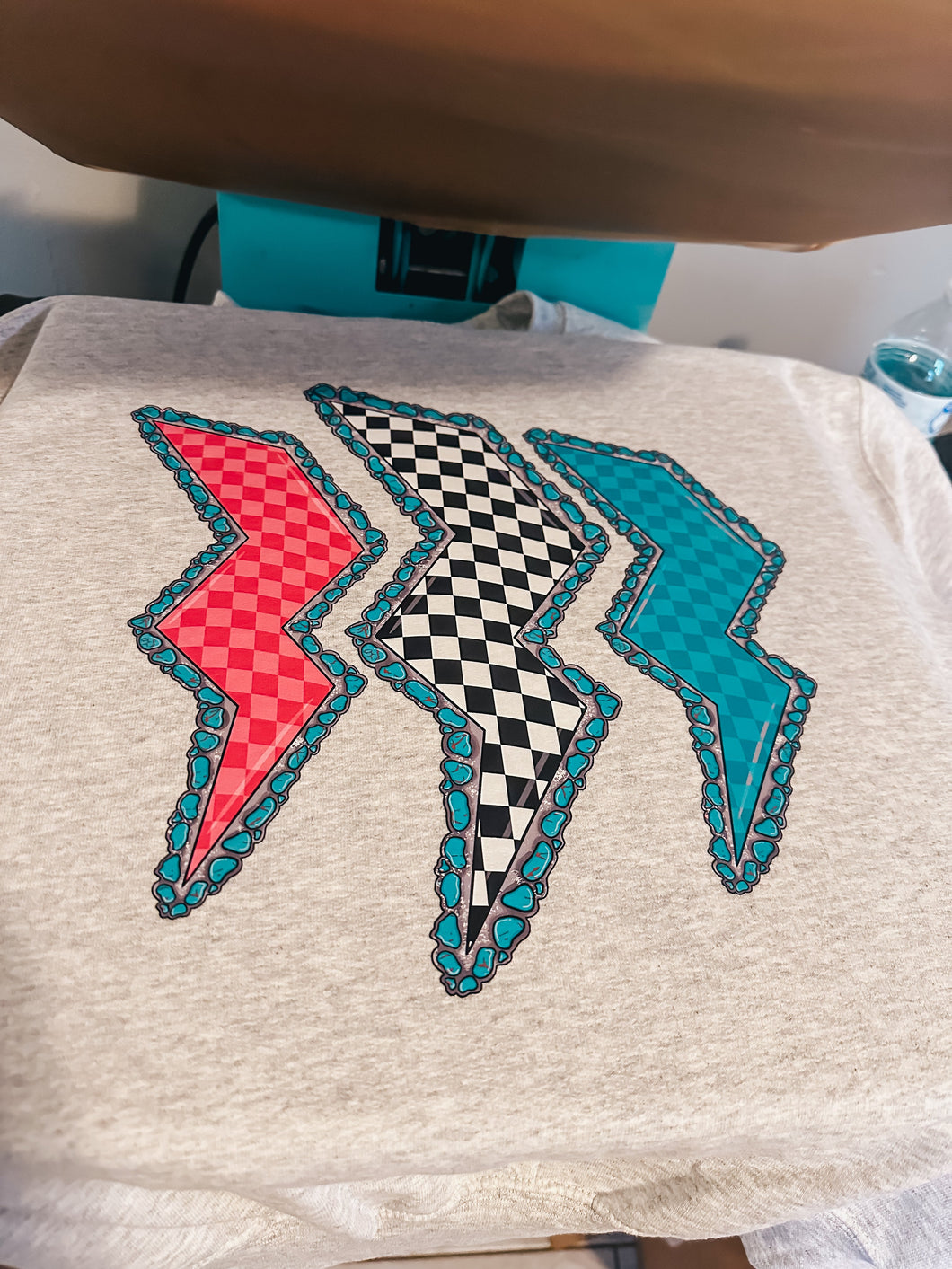 Checkered Lightning Crewneck