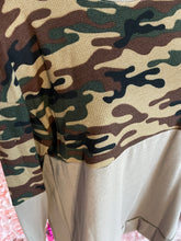 Load image into Gallery viewer, Camo &amp; Brown Color Block Long-sleeve Shirt
