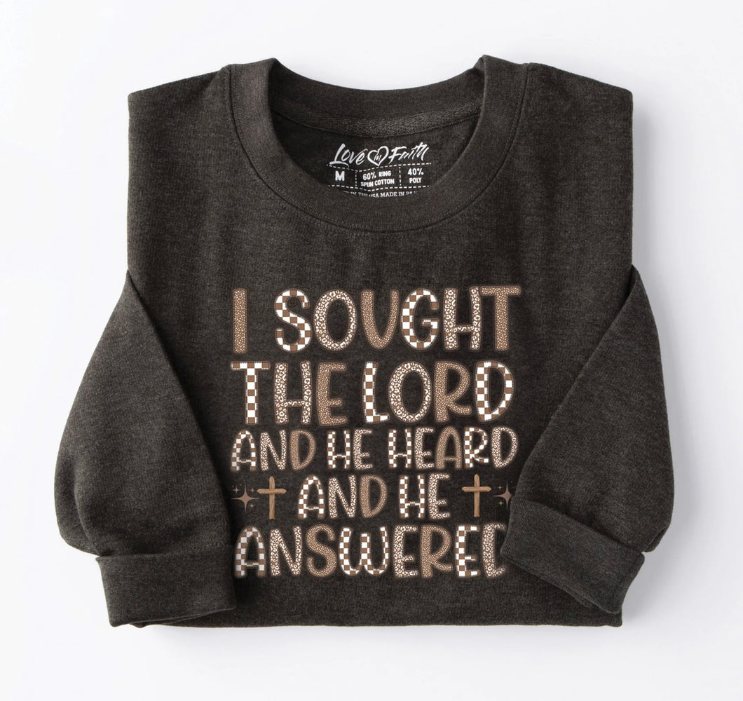 I sought Jesus ✝️ & He Answered Sweatshirt