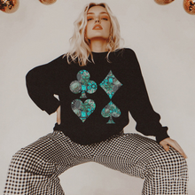 Load image into Gallery viewer, Turquoise Full House Crewneck
