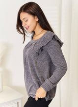 Load image into Gallery viewer, Grey Ruffle Detail Longsleeve

