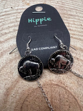 Load image into Gallery viewer, Western Buffalo Coin Necklace &amp; Earring Set - 18 inch
