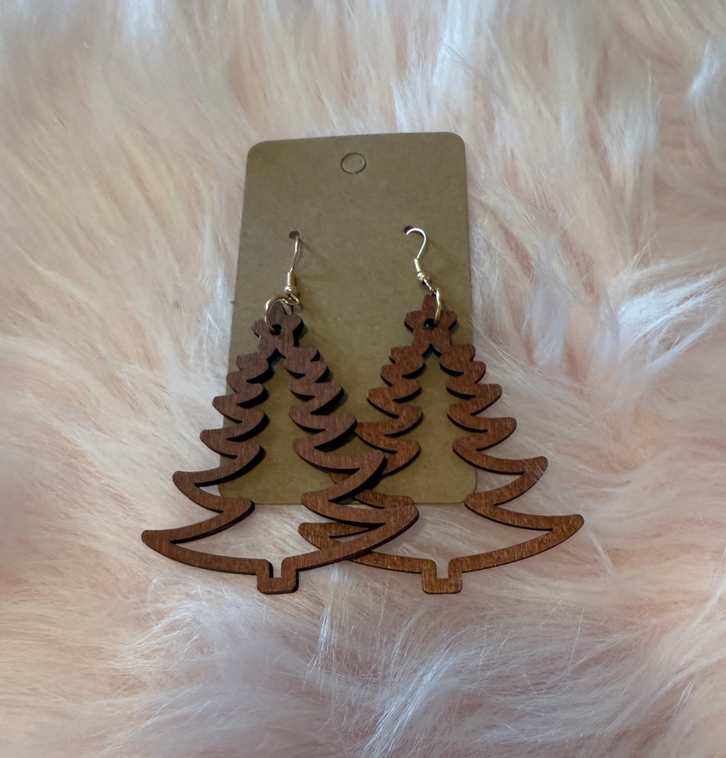 Big Brown 🟤 Christmas Tree 🎄 Earrings