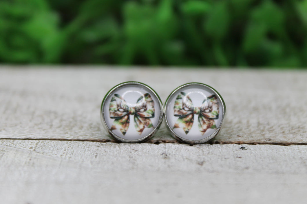 Deer Antler Bow • Stud Earrings