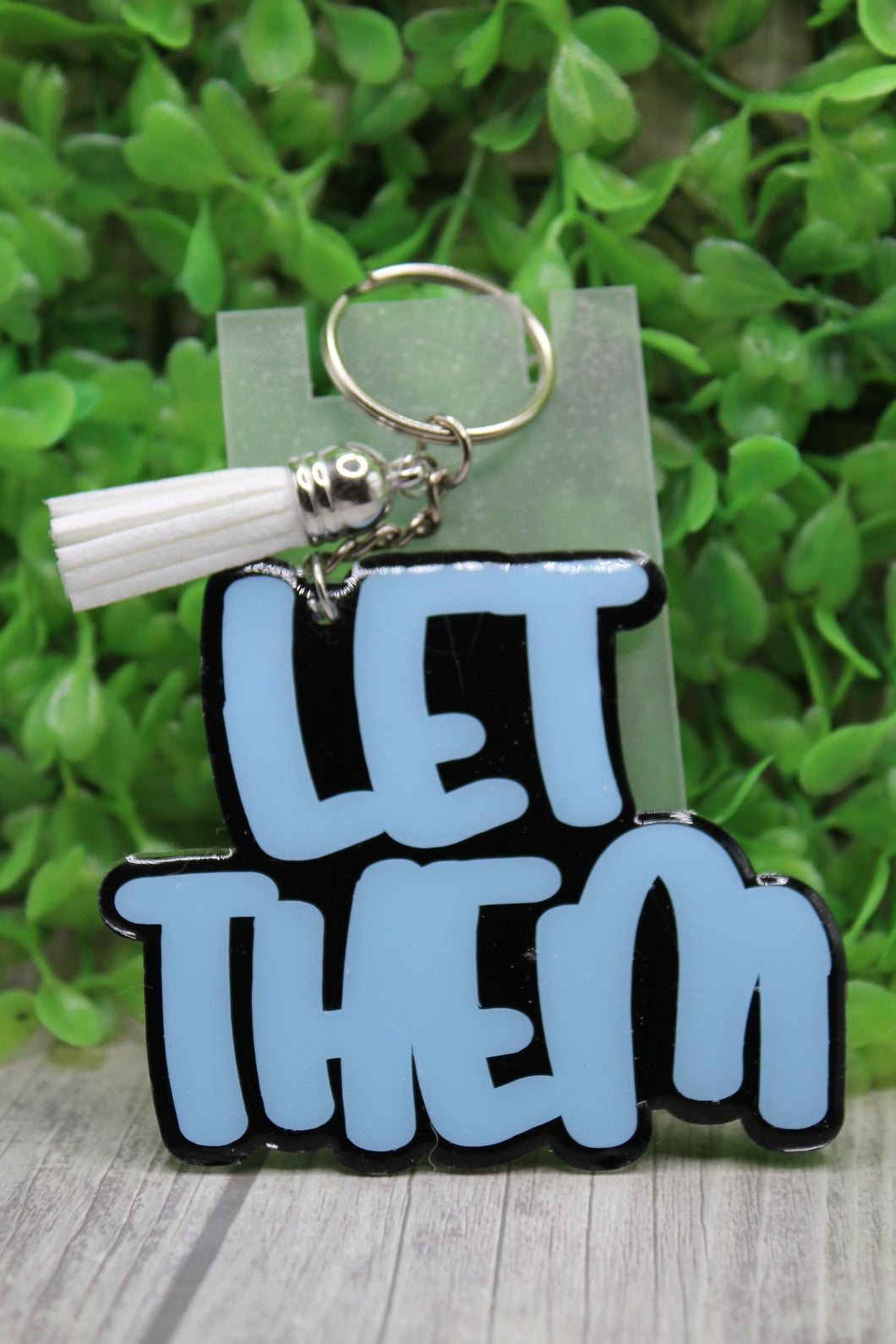 Let Them Blue Keychain