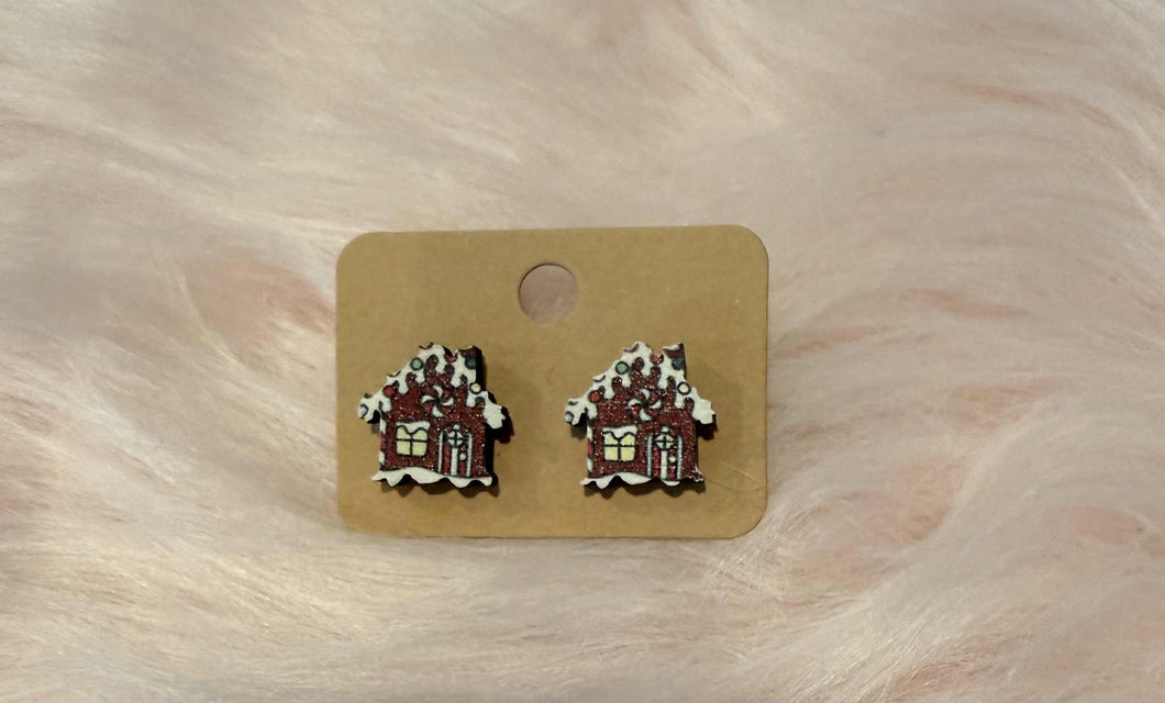 Gingerbread 🍞 House 🏠 Studded Earrings