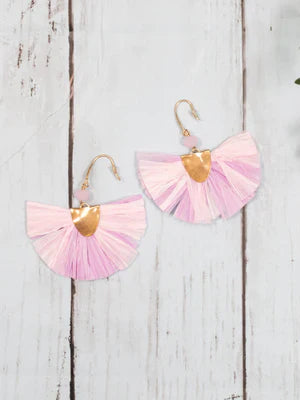 Breezy Beauty Pink & Purple Dangle Earrings