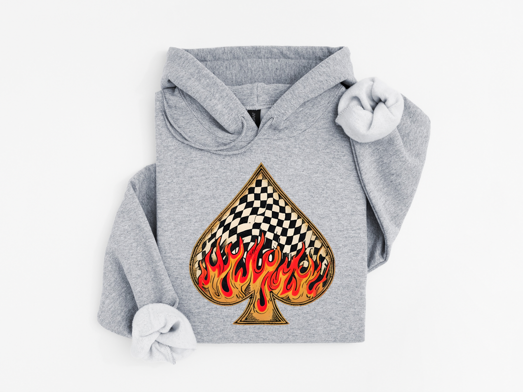 Flaming Spade Hoodie