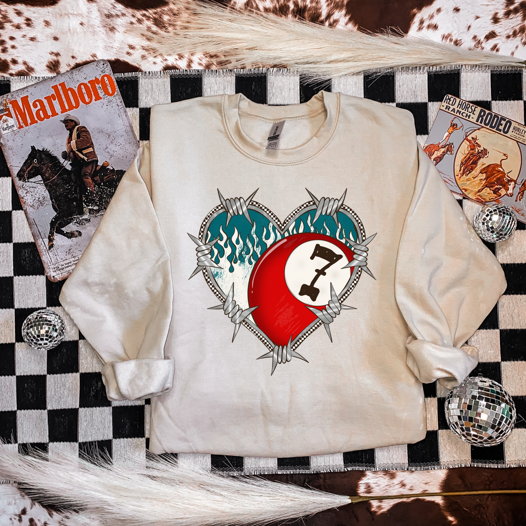 Barbed Wire Heart Crewneck